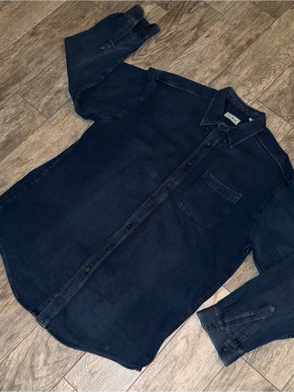 Vintage L.L.Bean Men’s XL Tall Indigo Cotton Shirt